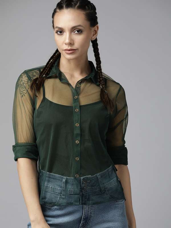 Ladies sheer shirts Outlet