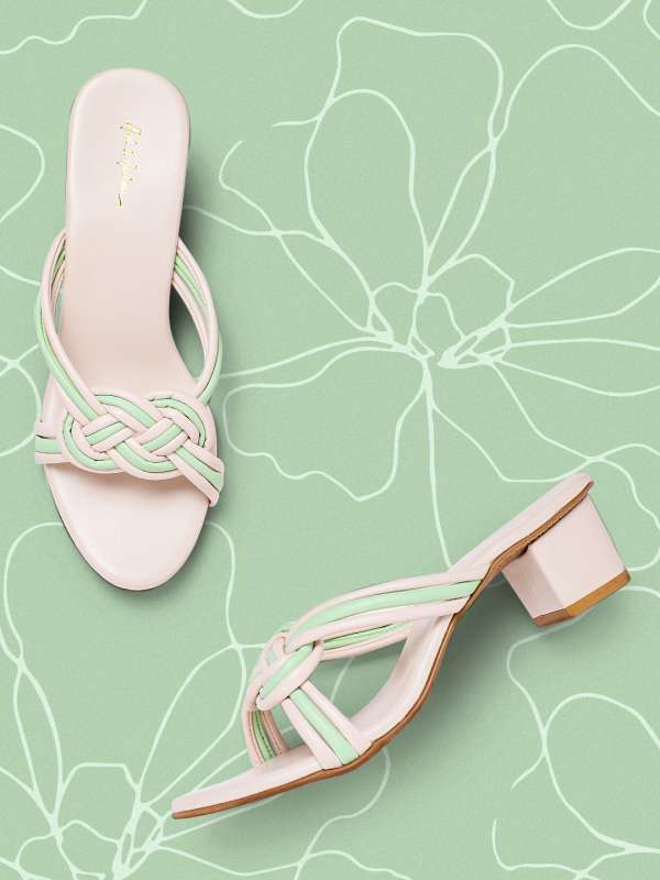 Mint green strappy sandals on sale