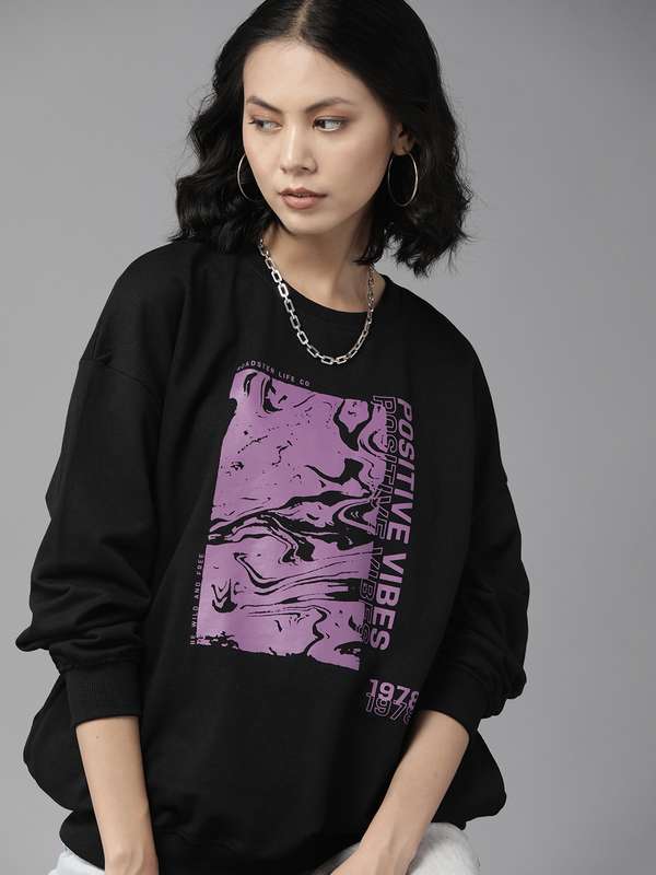Black Graphic Sweatshirt - Buy Black Graphic Sweatshirt online in India
