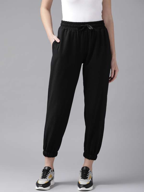 Women Black Joggers Buy Black Joggers for Women Online Myntra