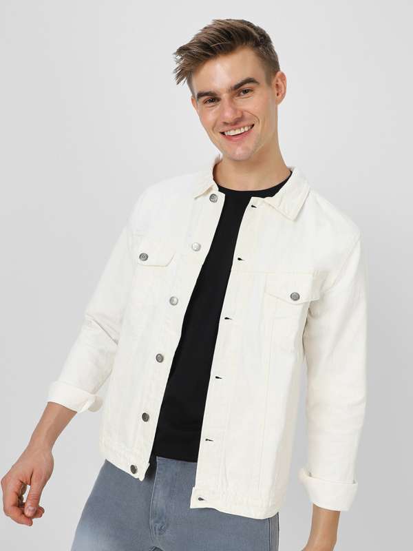 Men White Jeans Jackets Buy Men White Jeans Jackets online in India