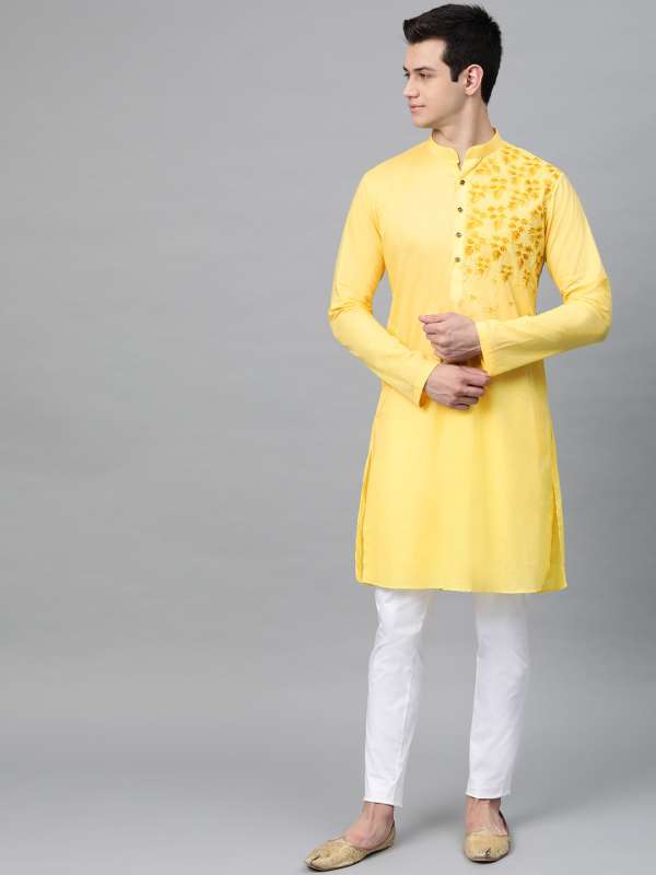 Haldi colour on sale kurta pajama