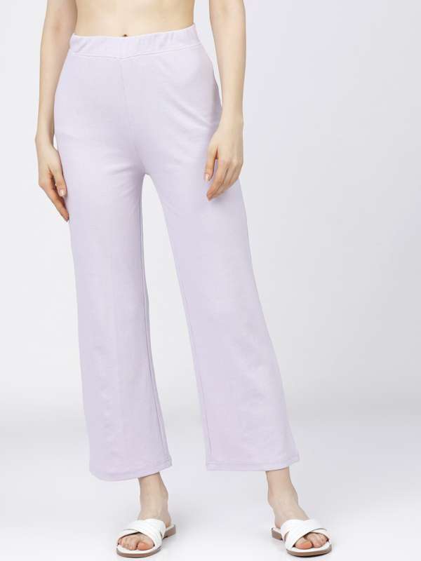 YOURS Plus Size Purple Wide Leg Trousers  Yours Clothing