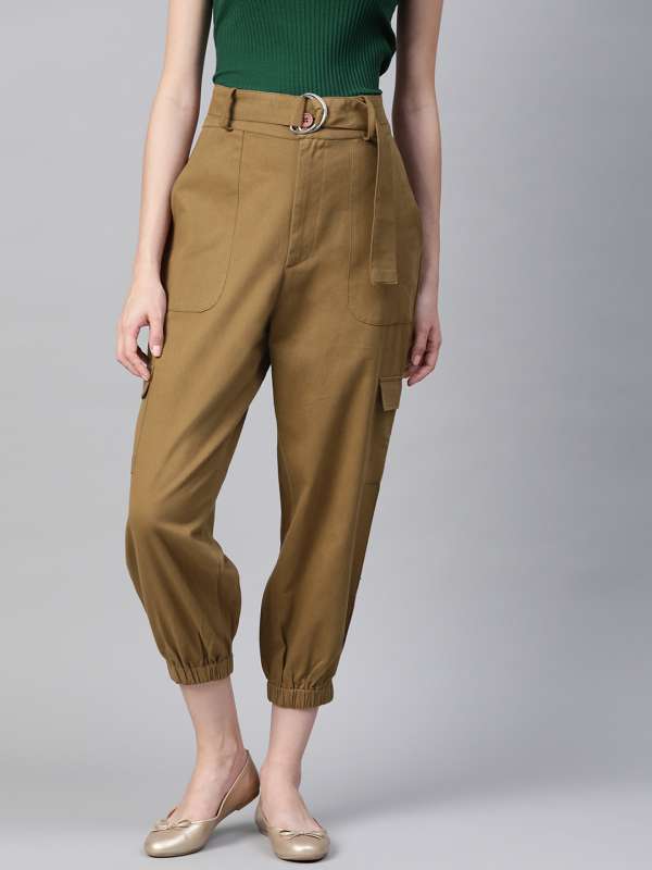 Khaki Trousers For Women  Buy Khaki Trousers For Women online in India