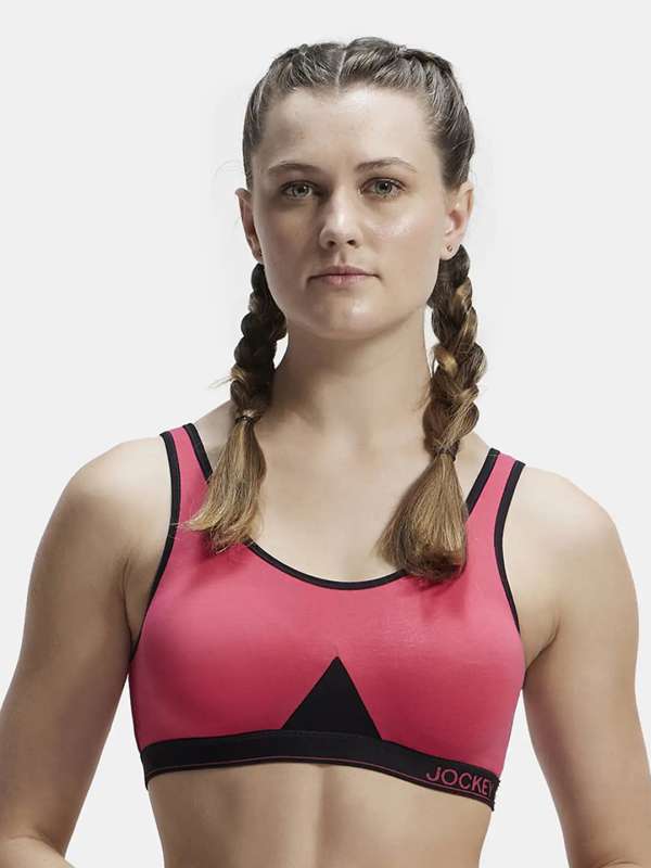 Buy Juliet Pink & Blue Non Wired Padded Sports Bra for Women Online @ Tata  CLiQ