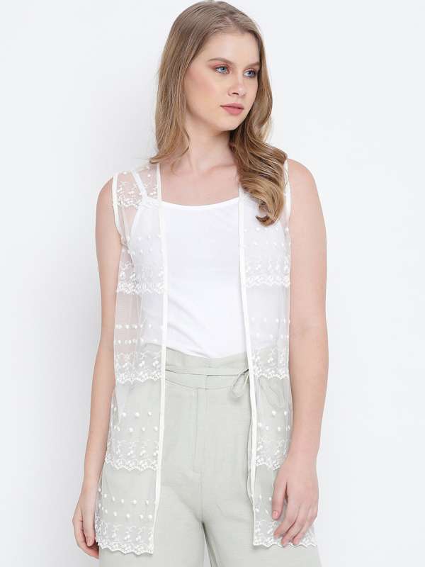 White new arrivals sleeveless shrug