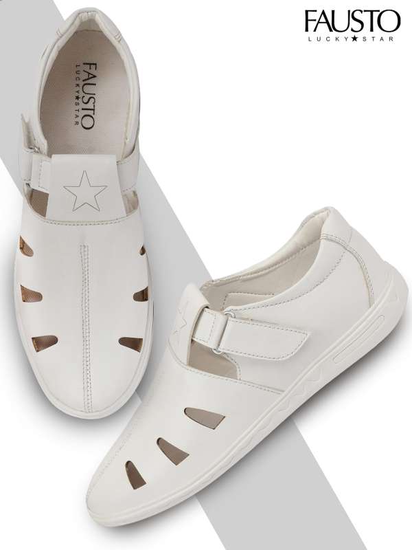 White cheap male sandals