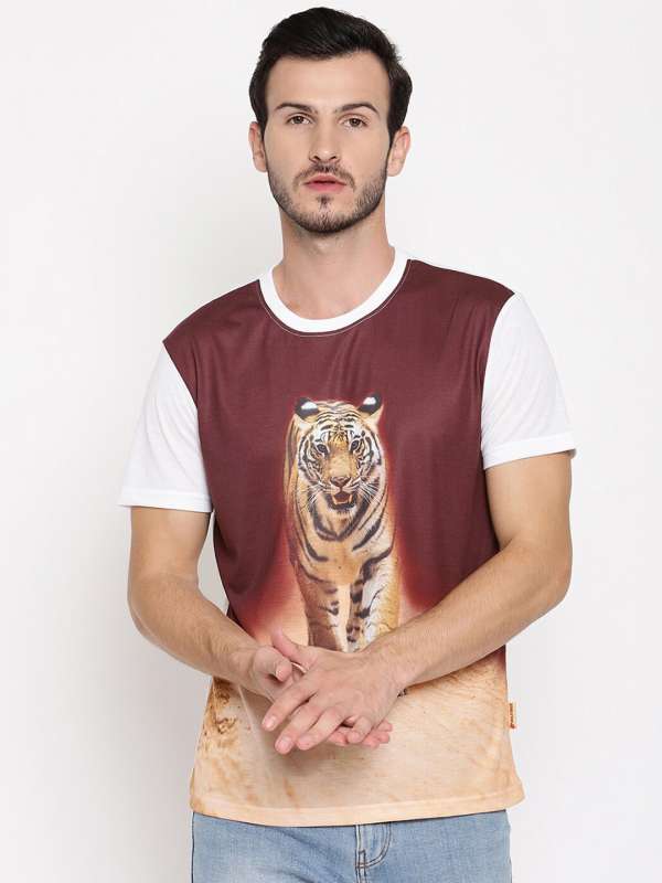 Tiger Print Tshirts Buy Tiger Print Tshirts online in India
