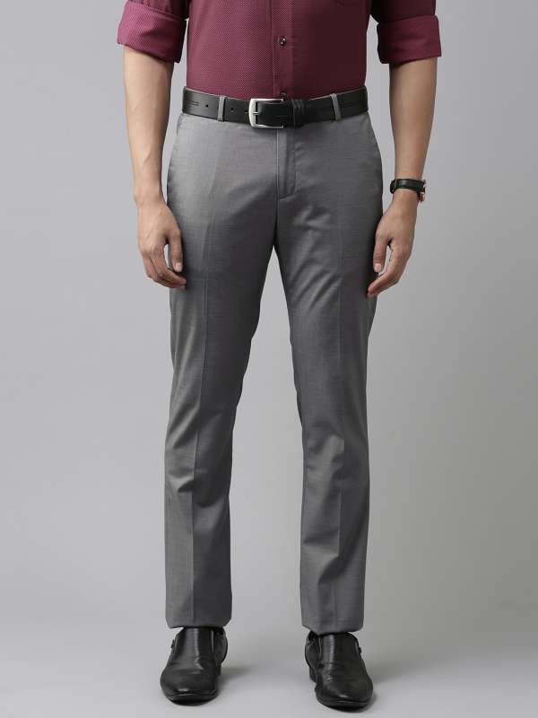Buy Men Black Hudson Tailored Fit Solid Formal Trousers online  Looksgudin