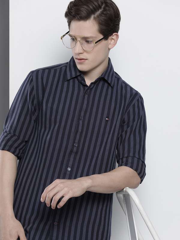 Tommy Hilfiger Shirts Men Blue Striped 