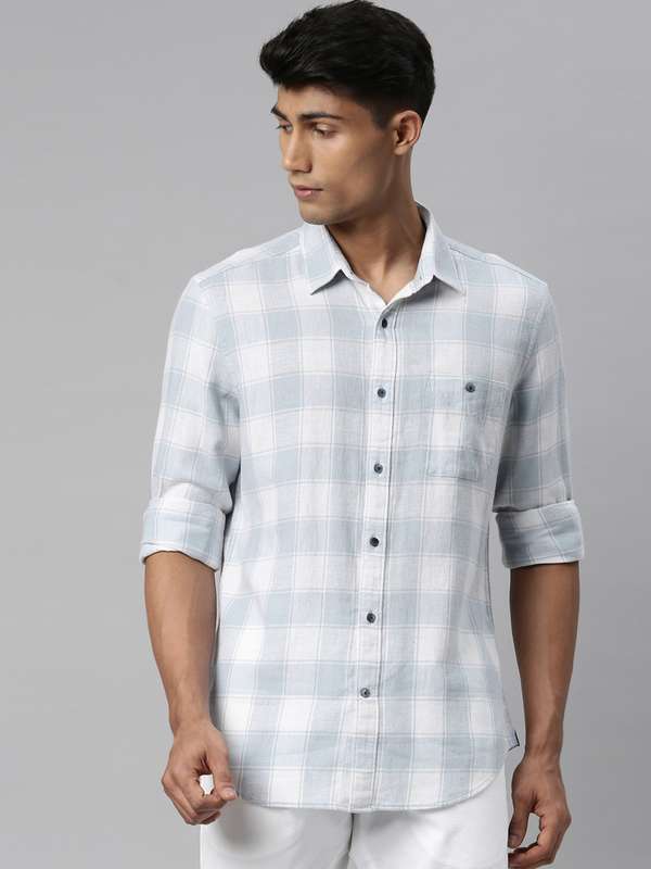 Buy Rare Rabbit Blue Checked Slim Fit 