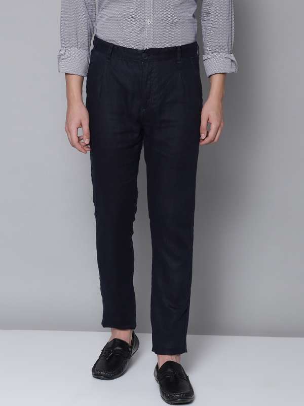 PT01 Slim Fit Pleated Glencheck Wool Trousers Navy at CareOfCarlcom