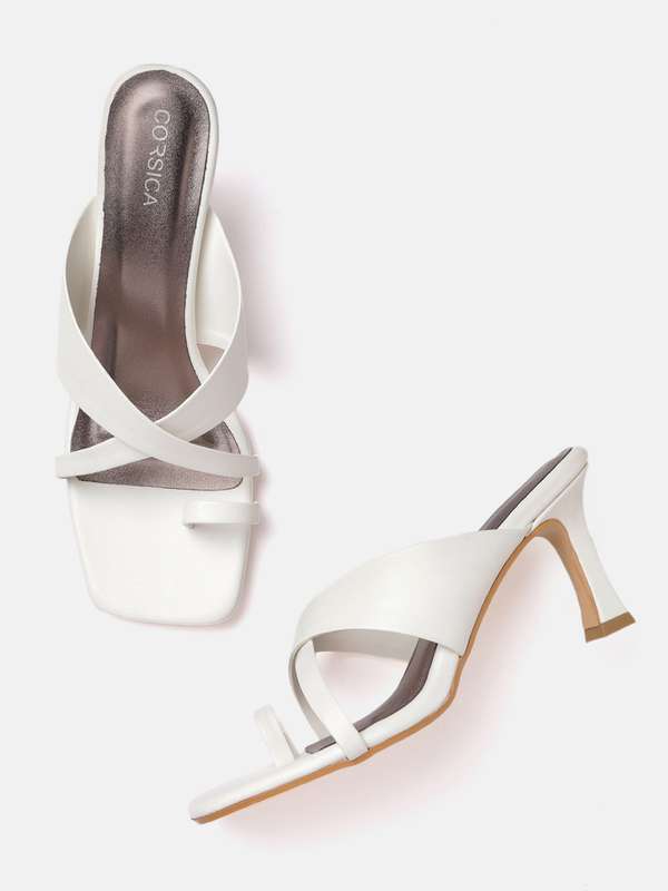 one toe sandals heels