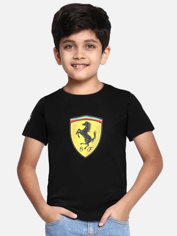 Kids ferrari t shirt sales