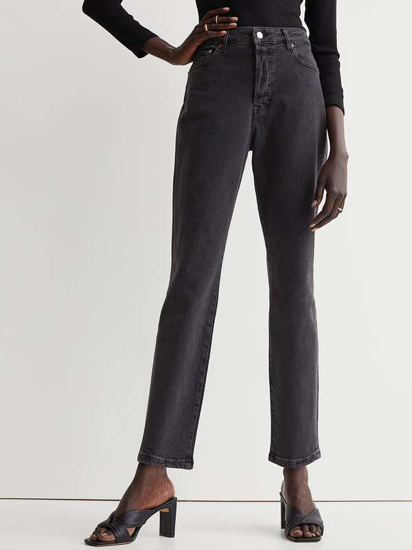 Myntra black jeans for ladies clearance