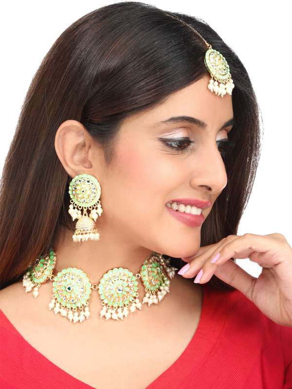 Bridal jewellery deals set myntra
