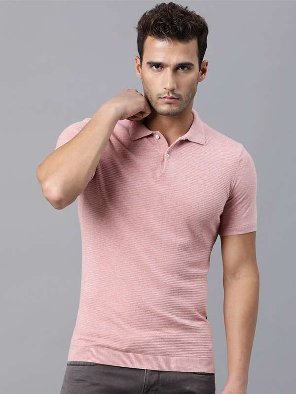 Rare Rabbit Pink Solid Polo T Shirt 