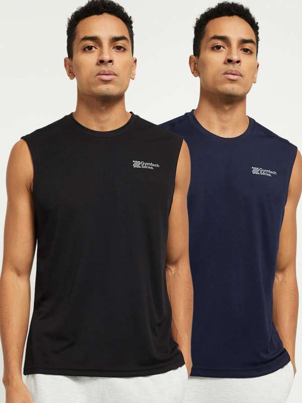 Black Sleeveless Tshirts - Buy Black