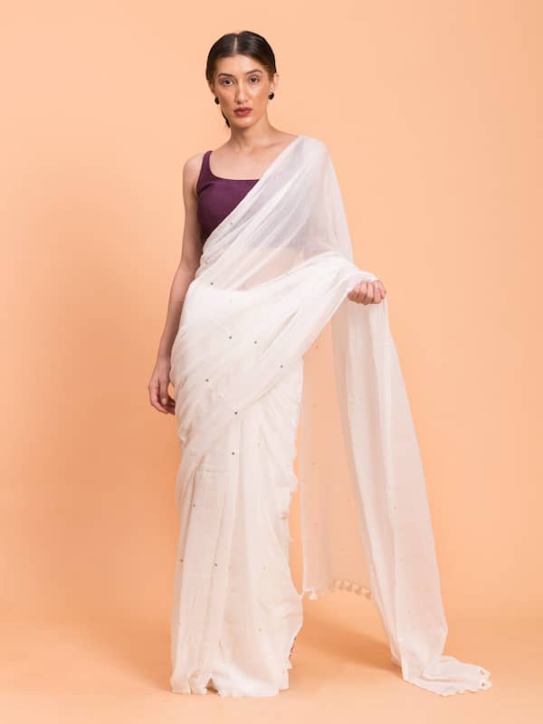 Discover more than 90 shimmer saree myntra latest
