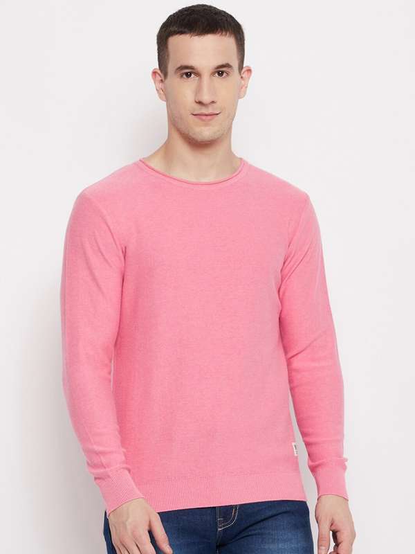 Buy Men Pink Sweater online in India