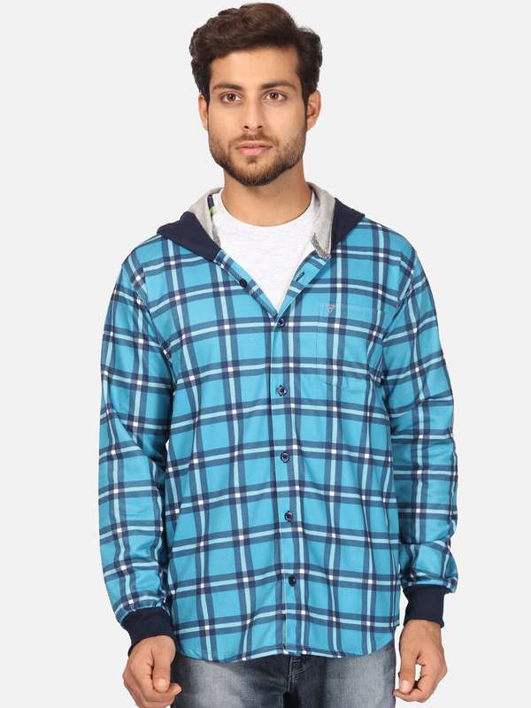 Hooded Casual Shirt Shirts - Buy Hooded 