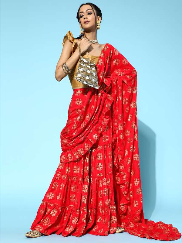 readymade saree myntra