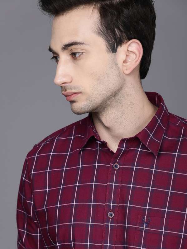 Magenta Men Casual Shirts Allen Solly Buy Magenta Men Casual