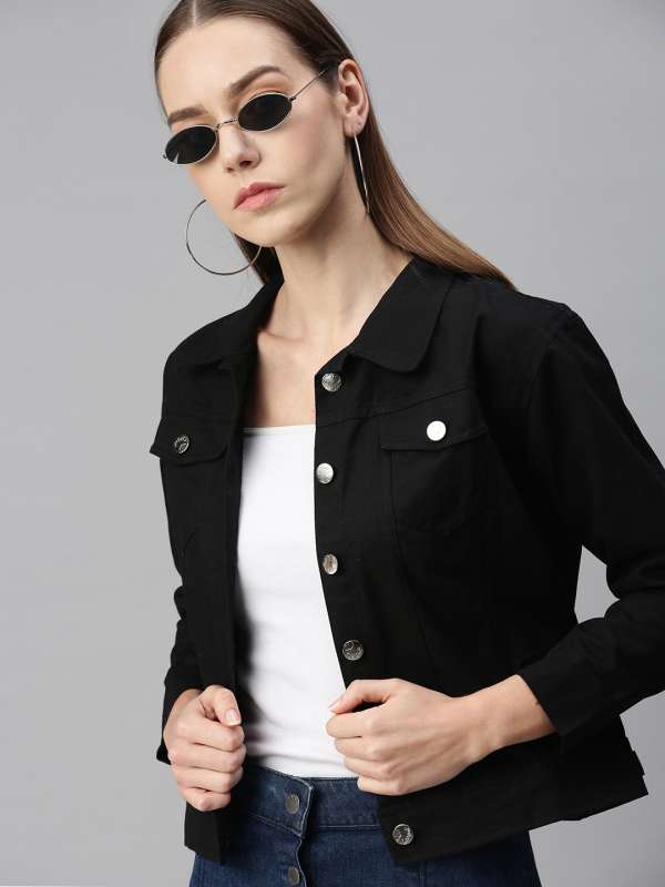 Women In Black Denim Jackets Buy Women In Black Denim Jackets