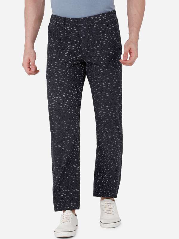Beevee Navy Blue Printed Track Pants Buy Beevee Navy Blue