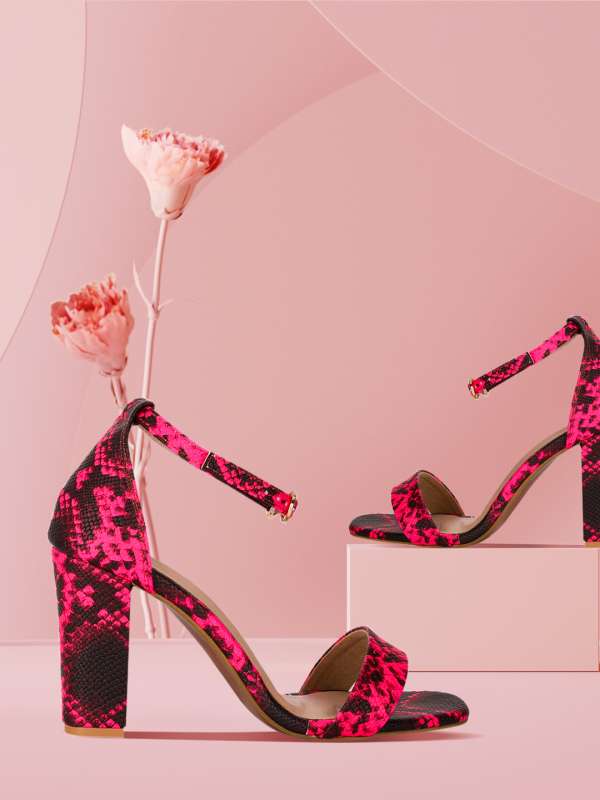 Pink animal print heels online