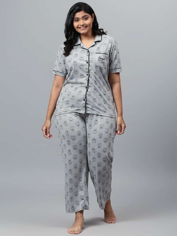 Plus size sale night suits india