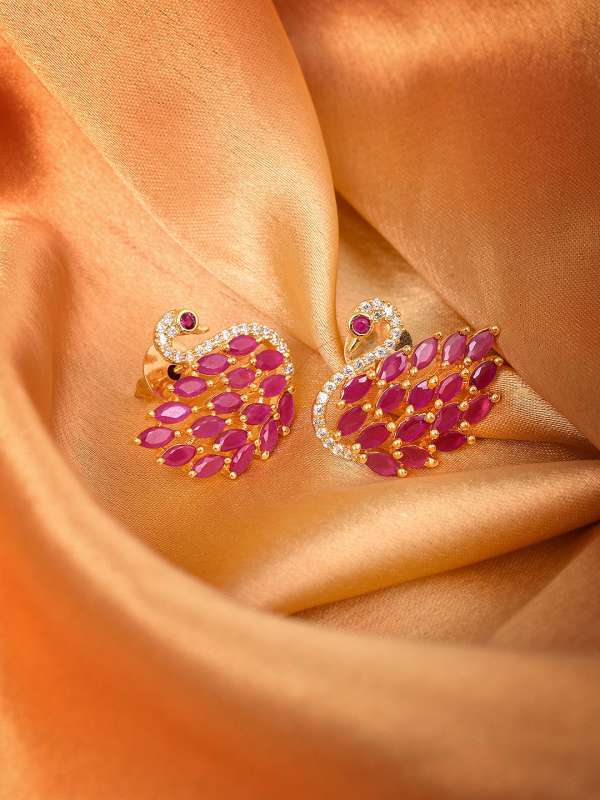 Peacock shaped earrings new arrivals