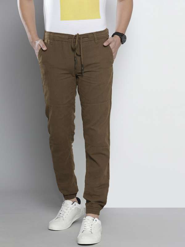 The Indian Garage Co Men Grey Slim Fit Cargos Trousers  Price History