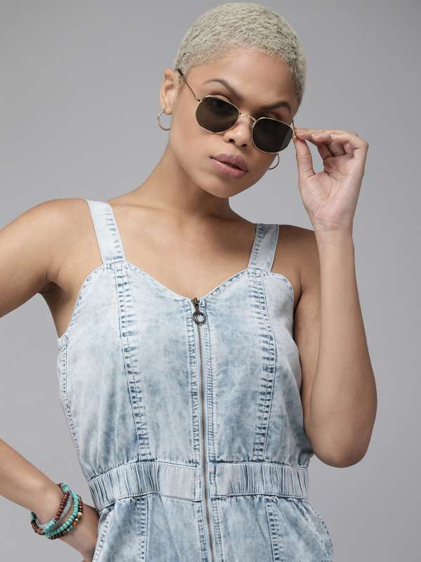 Myntra denim jumpsuit 2025