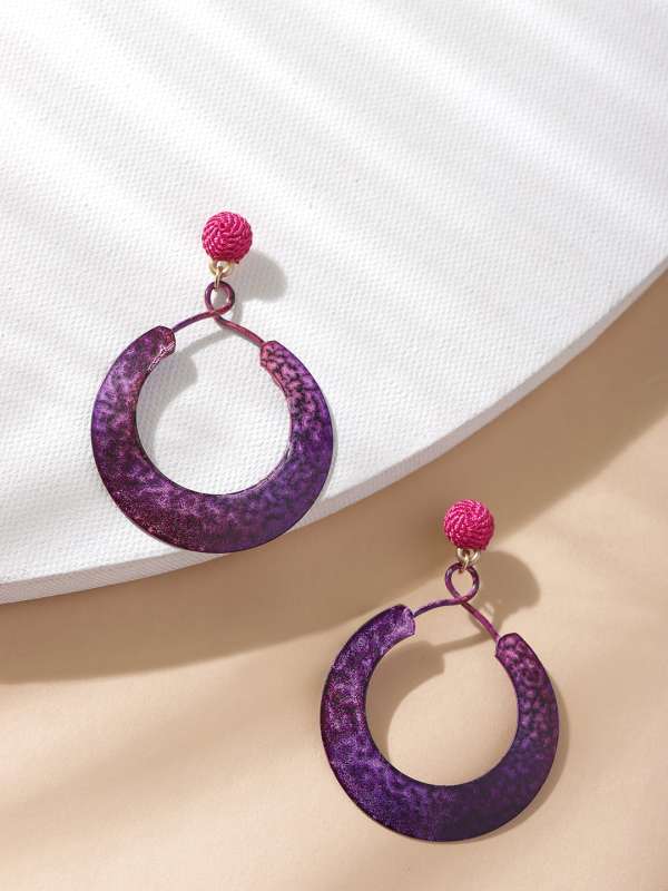 Pink and purple hot sale earrings
