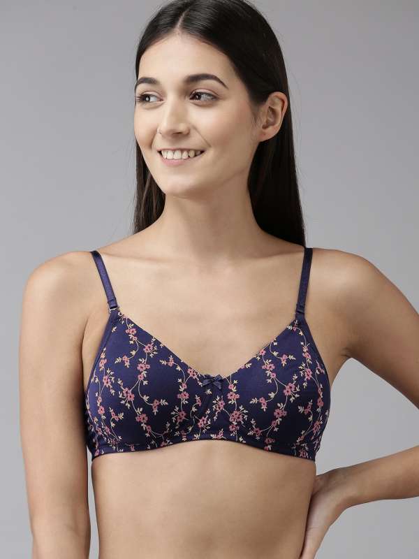 Blue Self Design Non Wired Padded Bra 5303905.htm - Buy Blue Self Design  Non Wired Padded Bra 5303905.htm online in India