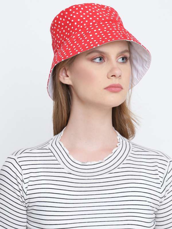 Polka dot bucket hat deals