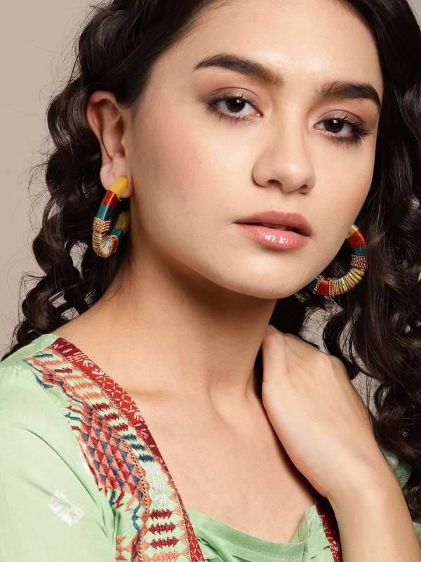 Thread earrings online hotsell shopping