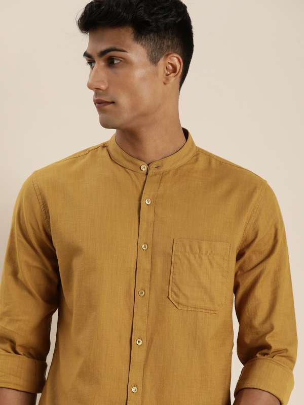 Mandarin collar shirts top online