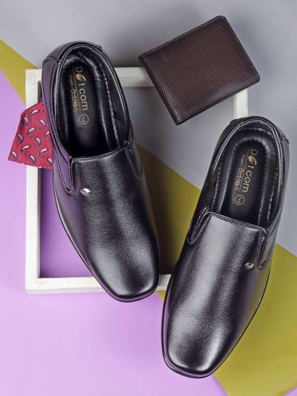 Buy Action Men Black Solid Slip On Formal Shoes Formal Shoes for Men 15364250 Myntra