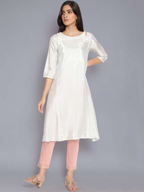 W White Kurtis Kurtas Buy W White Kurtis Kurtas online in India