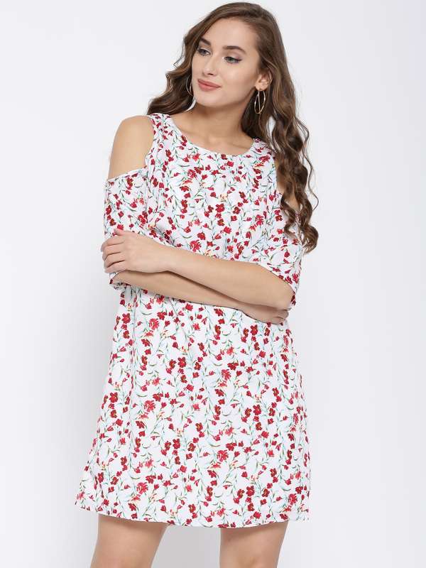 Cold shoulder dress myntra on sale
