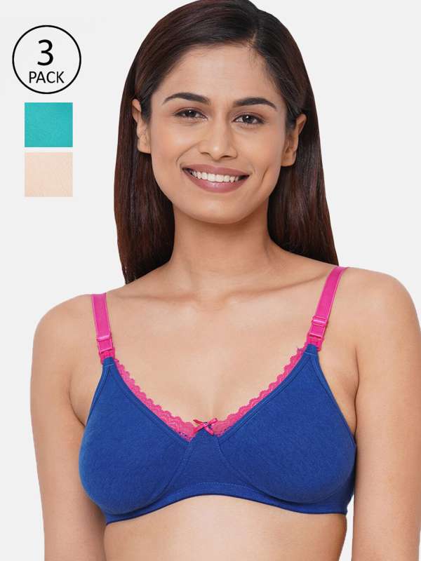 Buy Kalyani Pack of 3 Non Padded Cotton Maternity Bra - White Online at Low  Prices in India 