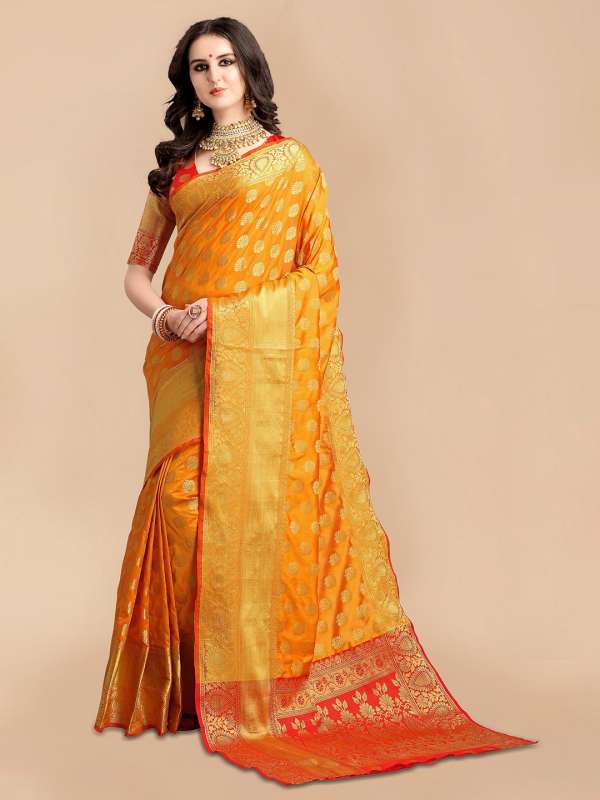 Banarasi silk saree myntra hot sale