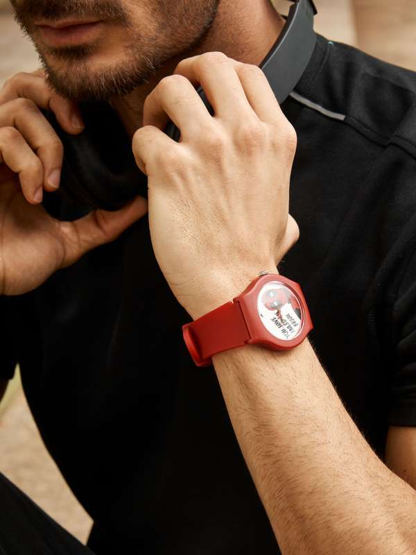 Fastrack red strap watch discount