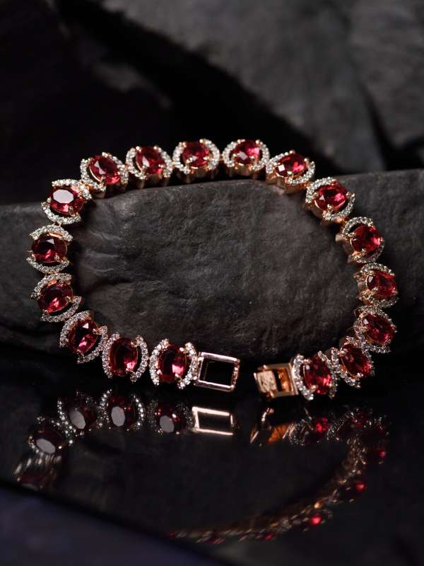 Red bracelet with diamond sale