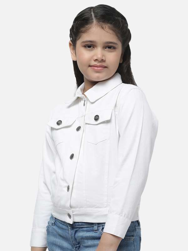 pure white denim jacket