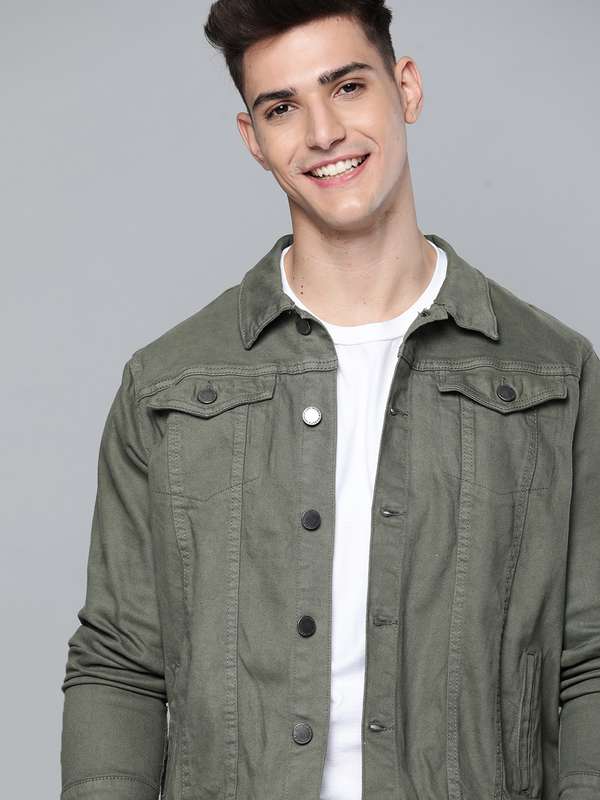 green jacket jeans