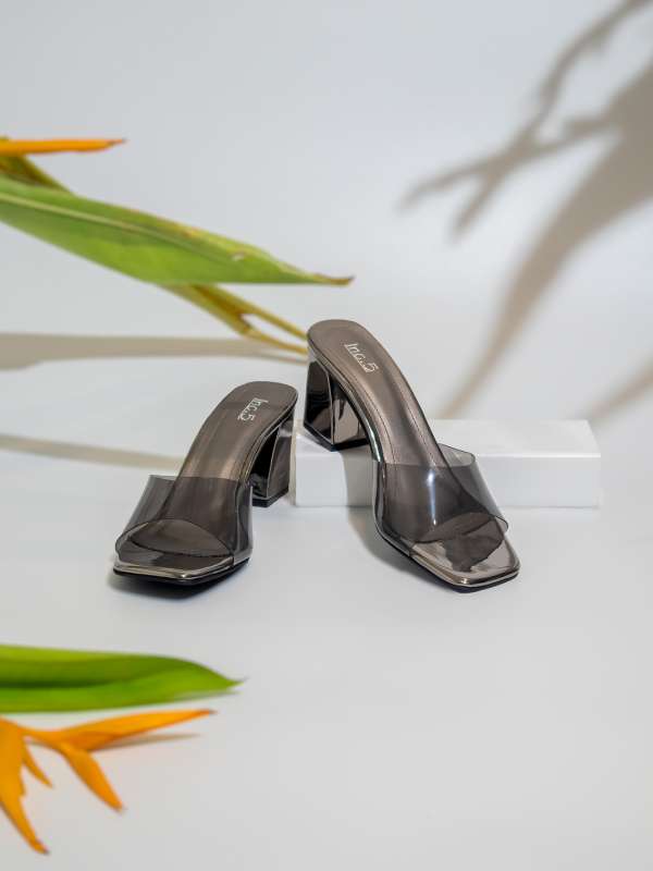 Transparent block sale heels online