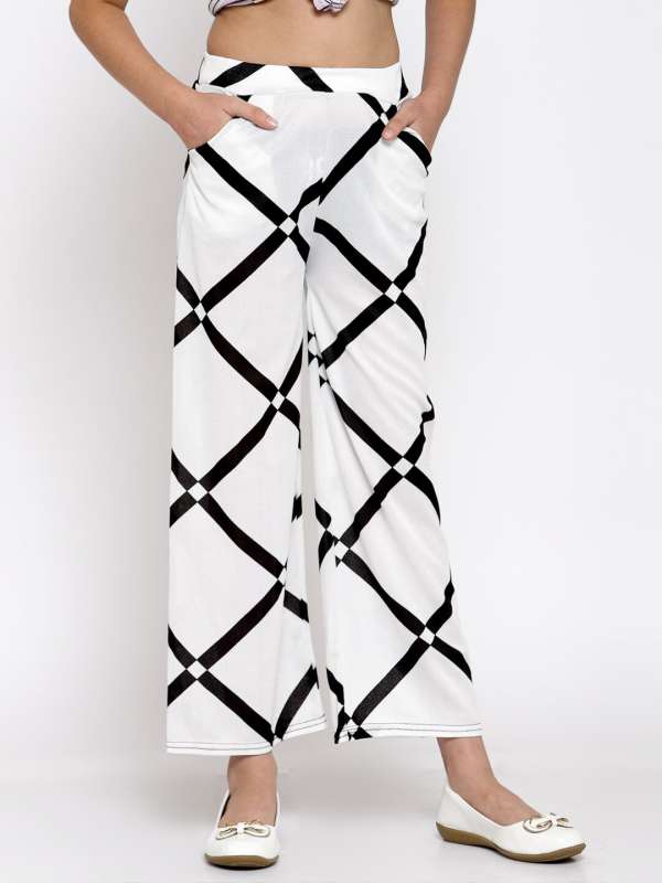 White on sale palazzo myntra